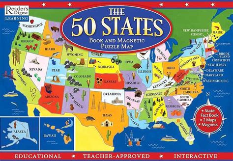 The 50 States Book and Magnetic Puzzle Map by Jessica Allen, Michael ...