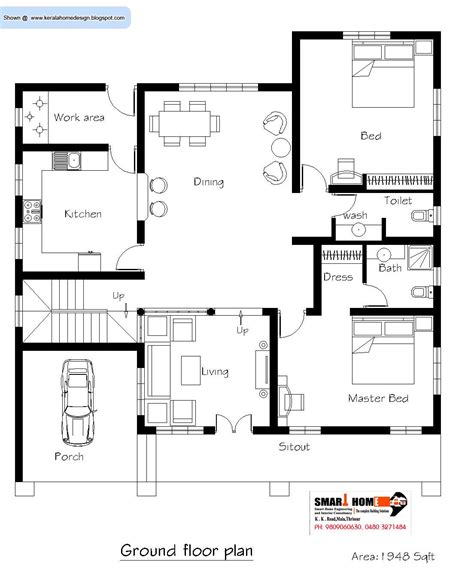 Indian House Plan with Two Floors