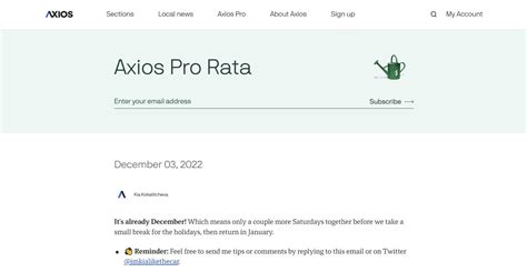 Axios Newsletter Template