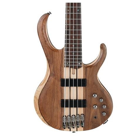 Ibanez BTB745 5 String Bass Guitar, Natural Low Gloss at Gear4music.com