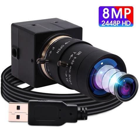 ELP 8MP 3264X2448 Sony IMX179 CCTV USB Camera 5-50mm Varifocal CS lens ...