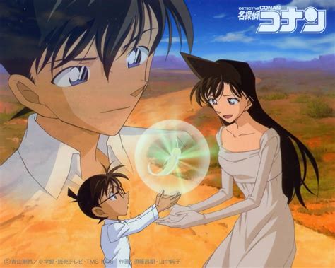 Detective Conan HD Wallpaper: Ran, Shinichi, and Conan in Action