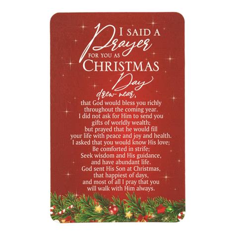 I Said A Prayer For You As Christmas Day Drew Near Prayer Card