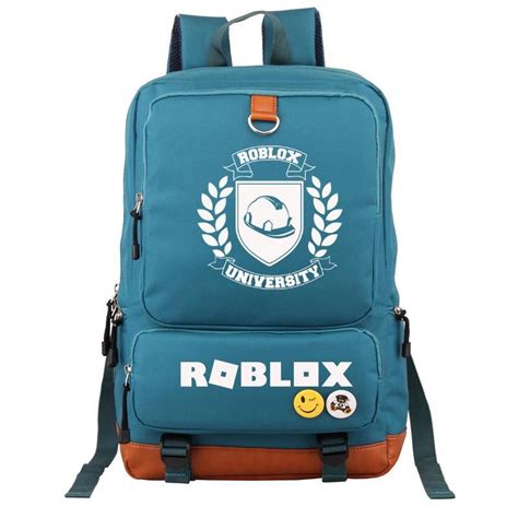 Roblox University Printed Backpack Canvas Laptop Backpack Roblox School ...