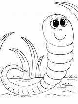 Earthworm coloring Pages sketch template