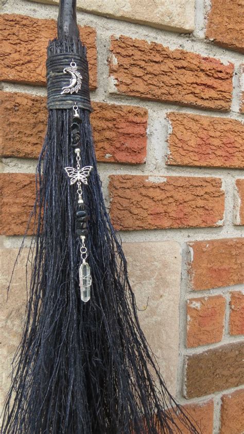 Witch Broom in Midnight Blue, Twig Style Besom, Purification and Protection, Witchcraft Wicca ...