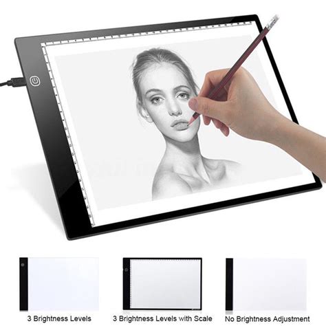 Light Box Drawing A4,Tracing Board with Brightness Adjustable for Artists, Animation Drawing ...