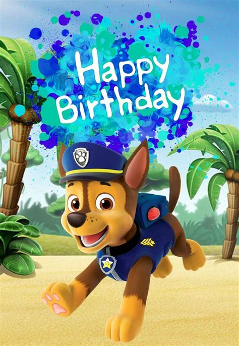 Paw Patrol Birthday Card Printable