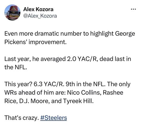 Some George Pickens stats to brighten up your day : r/steelers