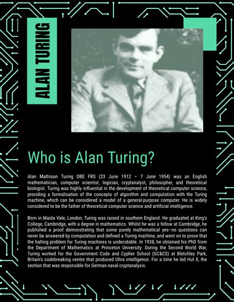 Alan Turing Biography | Biografie Template