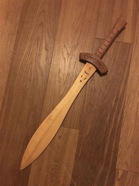 Wooden sword - Riptide from the Percy Jackson books, made for a friends son for his birthday ...