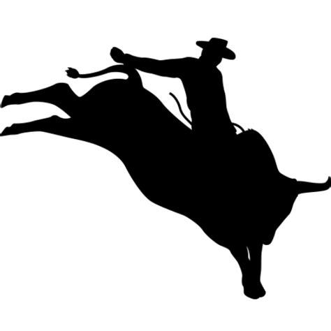 BULL RIDING DECALS (Cowboy Silhouette Decor) Bull Rider...