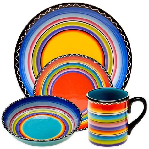 bright colored dinnerware sets