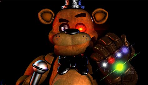 Blender - Freddy gets the Infinity Gauntlet! by Rosylina on DeviantArt