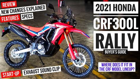 New Honda CRF300L RALLY Review of Specs, Changes Explained, Exhaust Sound + More! | CRF 300 L ...