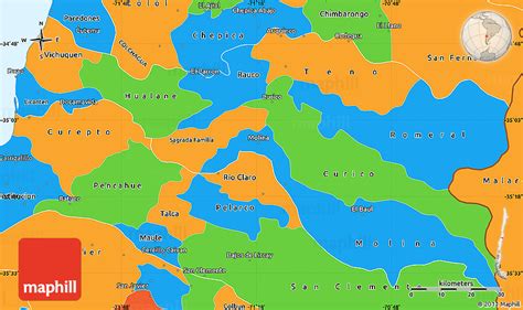 Political Simple Map of CURICO