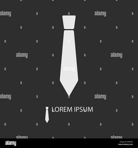 Grey tie as logo. Formal and festal clothing Stock Photo - Alamy