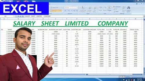 Salary Sheet Limited Company For Microsoft excel Advance Formula - YouTube