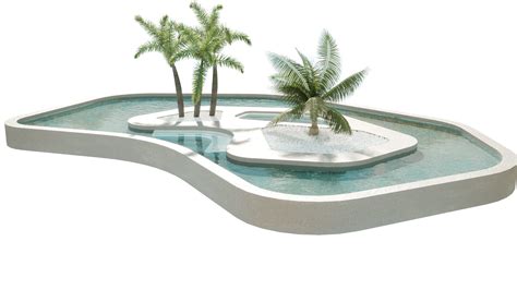 Landscape and pool 3d model Buy Download 3dbrute