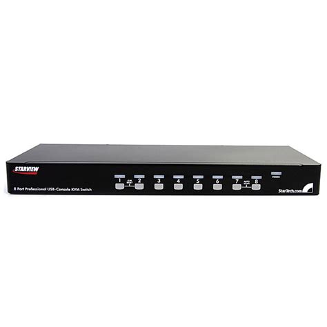 StarTech 8 Port 1U Rack Mount USB KVM Switch Kit with OSD and Cables ...