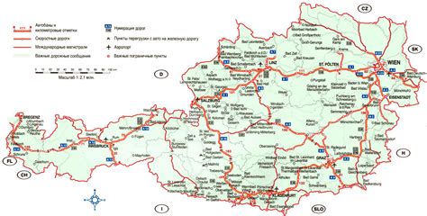 Detailed highways map of Austria with cities and airports | Austria ...