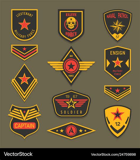 Military insignia or army badge american soldier Vector Image