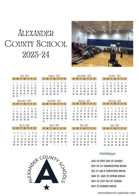 Alexander County Schools Calendar Holidays 2023-2024