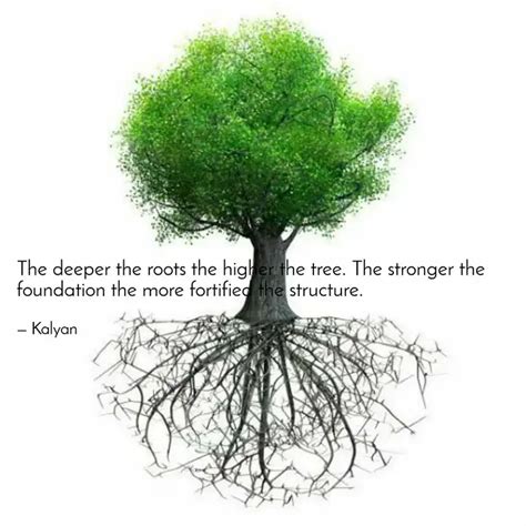 The deeper the roots the ... | Quotes & Writings by Kalyana Sundaram ...