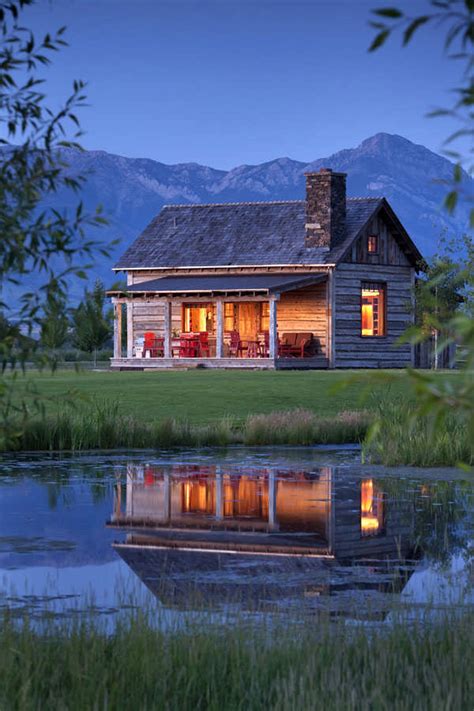 Serenity at a Small Cabin Near the Mountains