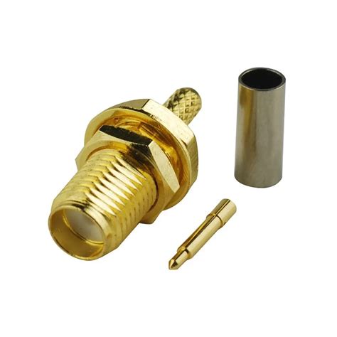 5Pcs RP SMA Female Connector Jack Female Crimp For RG316 RG174 LMR100 Cable Wholesale Wire SMA ...