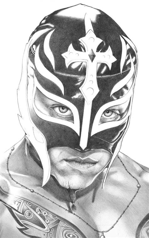 Rey Mysterio Mask Sketch at PaintingValley.com | Explore collection of Rey Mysterio Mask Sketch