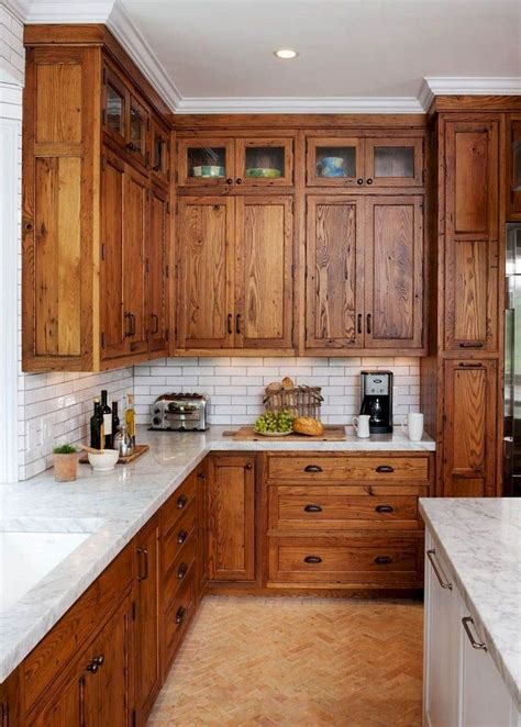 116+ Stunning Modern Rustic Farmhouse Kitchen Cabinets Ideas | Rustic kitchen cabinets, Kitchen ...