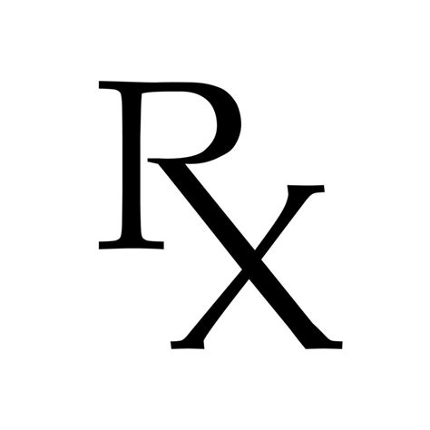 Rx prescription symbol medical design black color 7655137 Vector Art at Vecteezy
