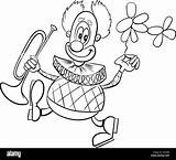 funny clown coloring Page Stock Vector Image & Art  Alamy sketch template