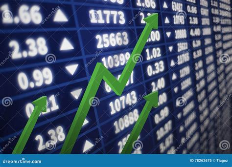 Stock Market Graph with an Arrow Going Up Stock Image - Image of graph, growth: 78262675