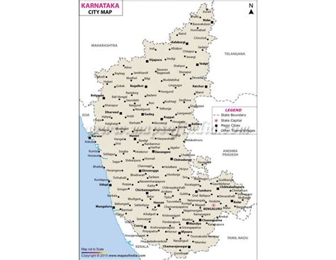 Map of Karnataka Cities Karnataka, State Map, City Map, Goa, Cities ...