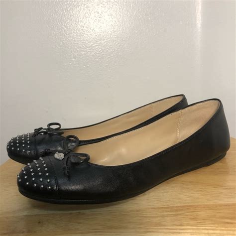 Coach | Shoes | Coach Doreen Studded Leather Ballet Flats | Poshmark