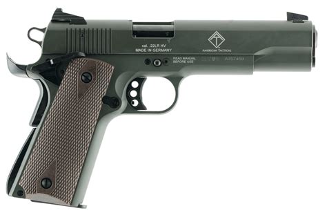 GSG GSG2210M1911G 1911 22 LR 10+1 5″ Threaded Barrel OD Green Serrated ...