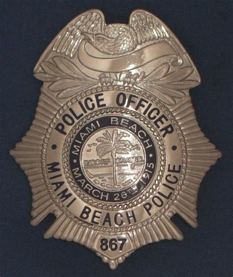 Sargent Police Badge Miami Beach