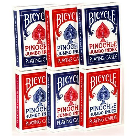 Pinochle Playing Cards Jumbo Index Bundle Of 6 Decks - Walmart.com ...