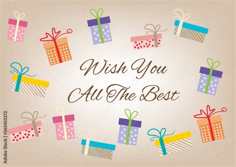 wish you all the best card Stock Vector | Adobe Stock