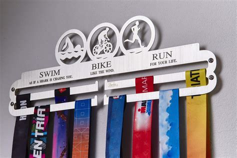 Triathlon Stainless Steel Medal Display Hanger ITM./ART.5178, #Display #hanger #ITMART5178 ...