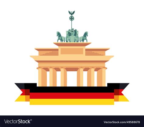 Germany brandenburg gate sculpture Royalty Free Vector Image