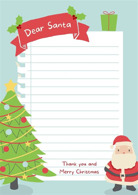 Dear Santa Letter Template Printable