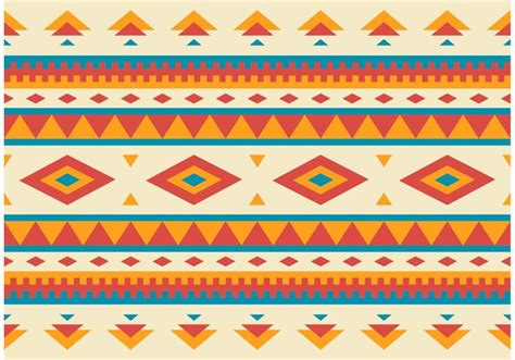 an orange, blue and yellow pattern with geometric shapes on the bottom ...