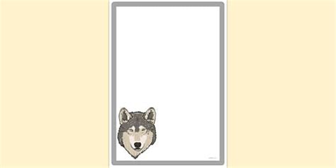 FREE! - Wolf Face Border | Page Borders | Twinkl - Twinkl