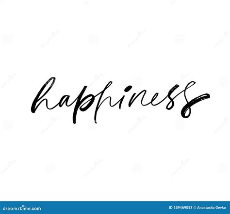 Happy Word Handwritten Isolated Vector Calligraphy | CartoonDealer.com ...