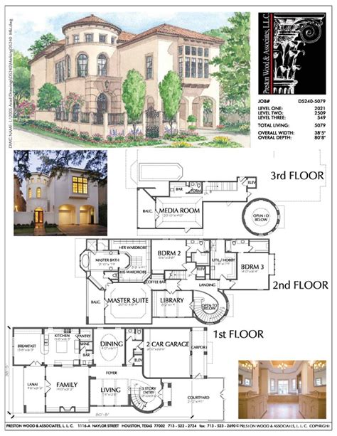 2 1/2 Story Urban Home Plan aD5240 | City house, Dream house plans, House blueprints