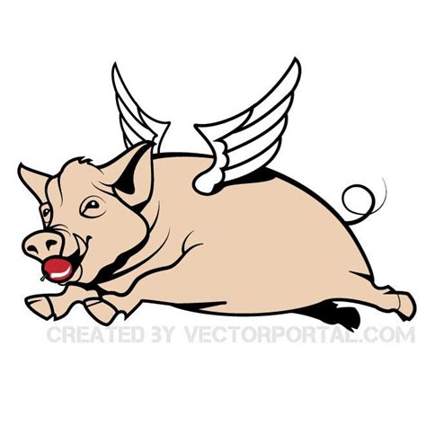 Flying Pig Silhouette at GetDrawings | Free download