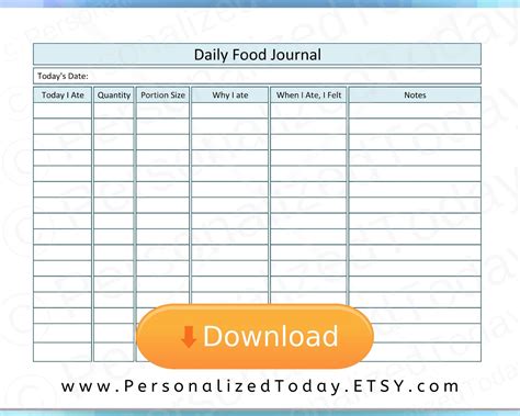 Printable Food Intake Forms - Printable Forms Free Online